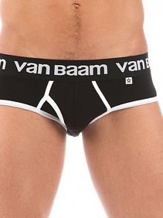 Стильные брифы с гульфиком черного цвета Van Baam RT32199