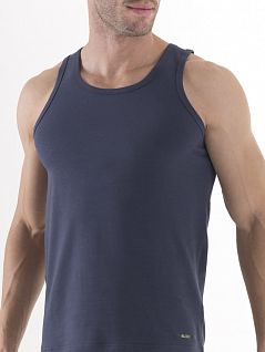 Классическая мужская майка серого цвета из хлопка BlackSpade TENDER COTTON b9238 серый