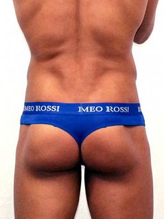 Повседневные синие мужские стринги с стильным поясом Romeo Rossi Thongs R1006-9 распродажа