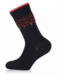Хлопковые носки с геометрическим рисунком LT5263 Sis черный (набор из 3х штук)