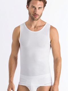 Облегающая майка из лиоцела и хлопка белого цвета Hanro 073183c0101