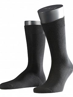 Комплект носков из ультратонкого хлопка гладкого плетения FALKE 14633 Swing (муж.) (2шт.) Черный (3000)