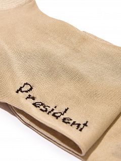Мужские носки на деликатной резинке бежевого цвета President 213c52