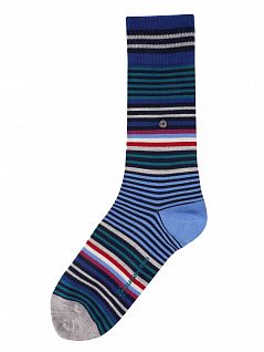 Полосатые носки из натуральной Burlington 21057 Stripe SO Синий 6121
