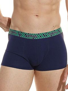 Бамбуковые боксеры на комфортной посадке JOLIDON DT303блнТм Dark_blue