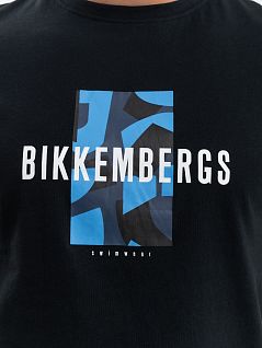 Стильная футболка из мягкого джерси черного цвета Bikkembergs BKK3MTS03cBlack