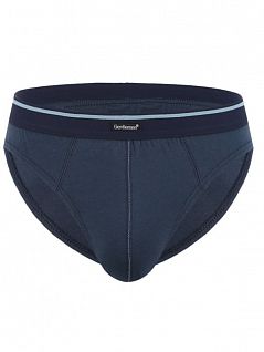 Комплект из двух однотонных мужских трусов слипов синего и черного цвета Gentlemen SIGP828 (2 шт.)