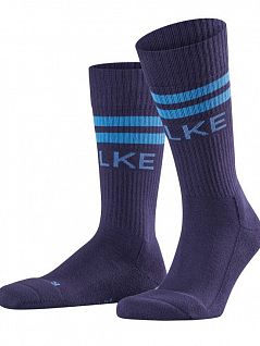 Модные ребристые носки в спортивном стиле FALKE 14048 Retro SO Синий 6743
