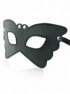 Эротическая кожаная маска черного цвета Romeo Rossi RT9141-2
