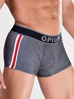 Спортивные боксеры с нарядными лампасами красно-белого цвета Opium DTТр96 Black