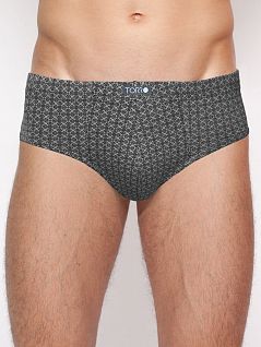 Хлопковые мужские трусы брифы черного цвета с узорами Torro LFTMS2097 BLACK