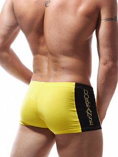 Яркие мужские трусы хипсы желтого цвета с черными вставками Doreanse Fitness 1599c08 распродажа
