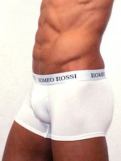 Белые мужские трусы боксеры Romeo Rossi Boxers R6005-1