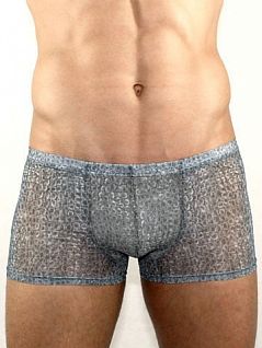 Соблазнительные полупрозрачные мужские трусы серого цвета Romeo Rossi Erotic shorts R00216 распродажа
