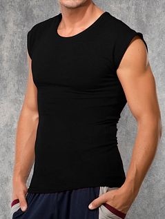 Отличная современная безрукавка с широкими плечами черного цвета Doreanse For Everyday and Sport 2233с01