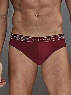 Облегающие слипы на фирменной резинке Griff JSU01224 Slip Cotton bordo grf