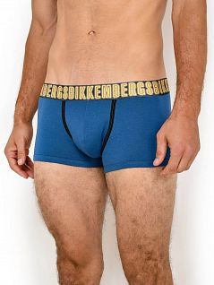Хлопковые боксеры с оконтовкой на передней панели BIKKEMBERGS вбкт04831бикк Синий 2020