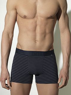 Стильные мужские трусы из хлопка в полоску серого цвета HOM Louis 01094cZU