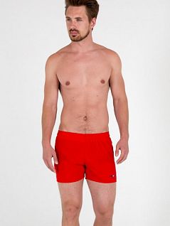 Яркие шорты на широкой внутренней резинке красного цвета PJ-Uomo mare_570 rosso