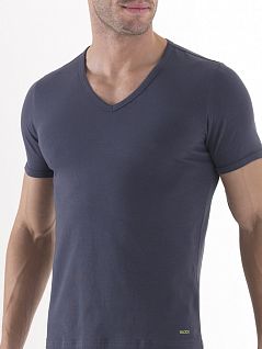Эластичная мужская футболка серого цвета TENDER COTTON 9239 серый распродажа