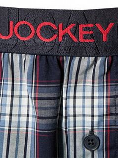 Нежные мужские шорты в крупную клетку из хлопка синего цвета Jockey 50086H (муж.) Голубой распродажа