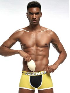 Мужские боксеры с push up желтого цвета JOCKMAIL RTJM6038-13