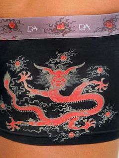 Мужские трусы боксеры Doreanse 1835-01 Wild черные с китайским драконом распродажа