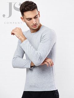 Современная футболка облегающего кроя Oxouno JSOXO 0450 KULIR 01 SLIM U-вырез светло-серый меланж oxo