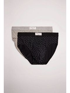 Набор брифов из качественной трикотажной хлопковой ткани (2шт) Ysabel Mora BT-INTIMATES COLLECTION Черный + серый