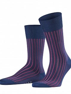 Стильные носки из тонкого хлопка Falke 14648 Shadow SO (муж.) Темный-синий 6376