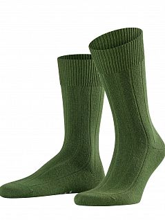 Эластичные носки из шерсти и кашемира Falke 14423 Lhasa Rib (муж.) Зеленый (7647)