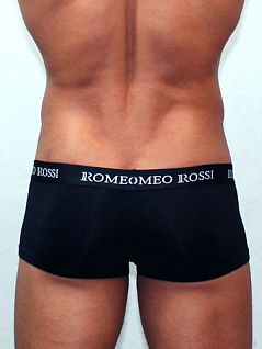 Стильные мужские короткие хипсы чёрного цвета Romeo Rossi Heaps R5001-2
