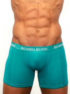 Зелёные мужские трусы боксеры с длинной штаниной Romeo Rossi Long boxers R7001-7 распродажа