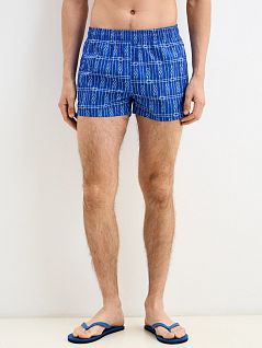 Современные шорты с оригинальным узором LT1M11MMSY231-016 KNOT SHORT Kom синий