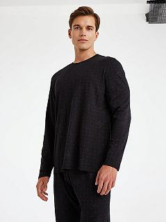 Лонгслив из модала и хлопка с узором BlackSpade LTBS40570 BlackSpade черный