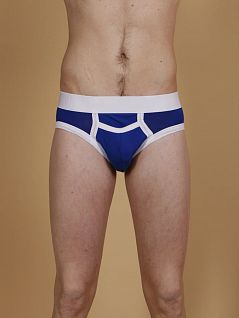 Мужские трусы брифы Modus Vivendi 11111 сине-белые с кармашком