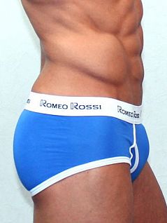 Синие мужские трусы с рельефным гульфиком Romeo Rossi Heaps R366-9