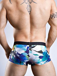 Яркие мужские трусы боксеры с цветным принтом HOM Paradiso 40c0419cM023