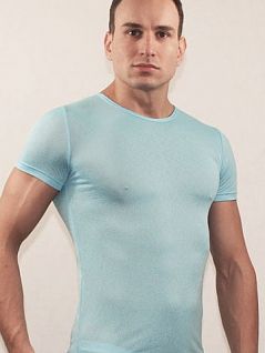 Удобная мужская футболка синего цвета Romeo Rossi Sexy Shirts RR500 синий распродажа