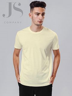 Плотная футболка из натурального хлопка Oxouno JSOXO 0735 KULIR 02 Classic U-вырез лимонный лед oxo