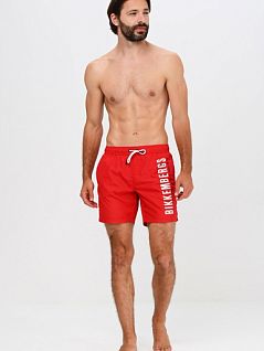 Пляжные шорты с печатным принтом Bikkembergs BKK1MBM03cRed