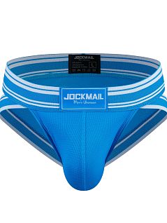 Легкие брифы на широкой резинке синего цвета JOCKMAIL RTJM2024-9