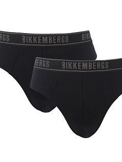 Мужские трусы брифы (2шт) черного цвета Bikkembergs RTBKK1USP15BI