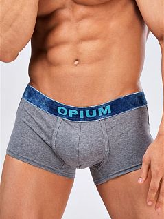 Стильные боксеры на джинсовой резинке Opium DTТр109 Melangegrey распродажа