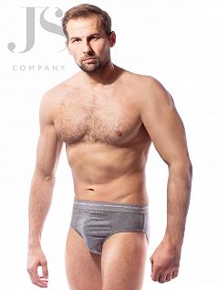 Мужские слипы на комфортной посадке Enrico Coveri JSES 1000 slip grigio medio melange ecv