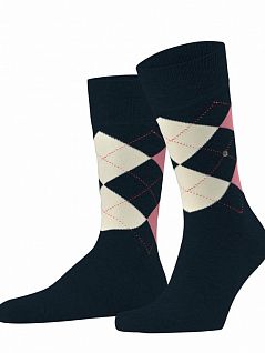 Современные носки из ультрафиолетовой пряжи Burlington 21935 UV Argyle SO Черный (3000)