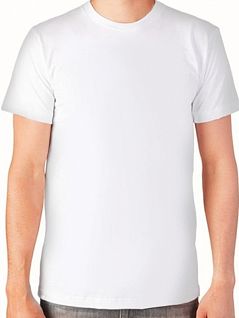 Однотонная белая мужская футболка с коротким рукавом из мягкого хлопкового полотна Gentlemen SIGT002