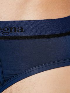 Брифы из однотонного трикотажа ERMENEGILDO ZEGNA н3л610890ез Синий