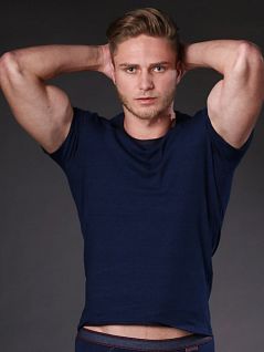 Эластичная футболка с круглым вырезом горловины Jolidon DTФМ252мж BlueJeans