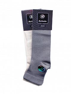 Комплект из 10 пар укороченных мужских носков белого цвета "Rusocks" Collection M-393
